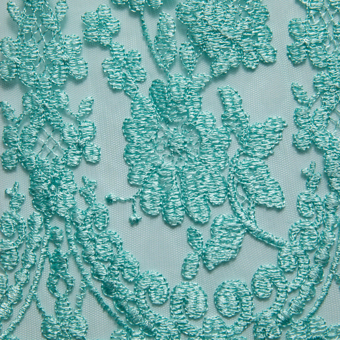 1 Yard Luxury Embroidered Tulle Lace with Fine Intricate Detailing – 52" Wide