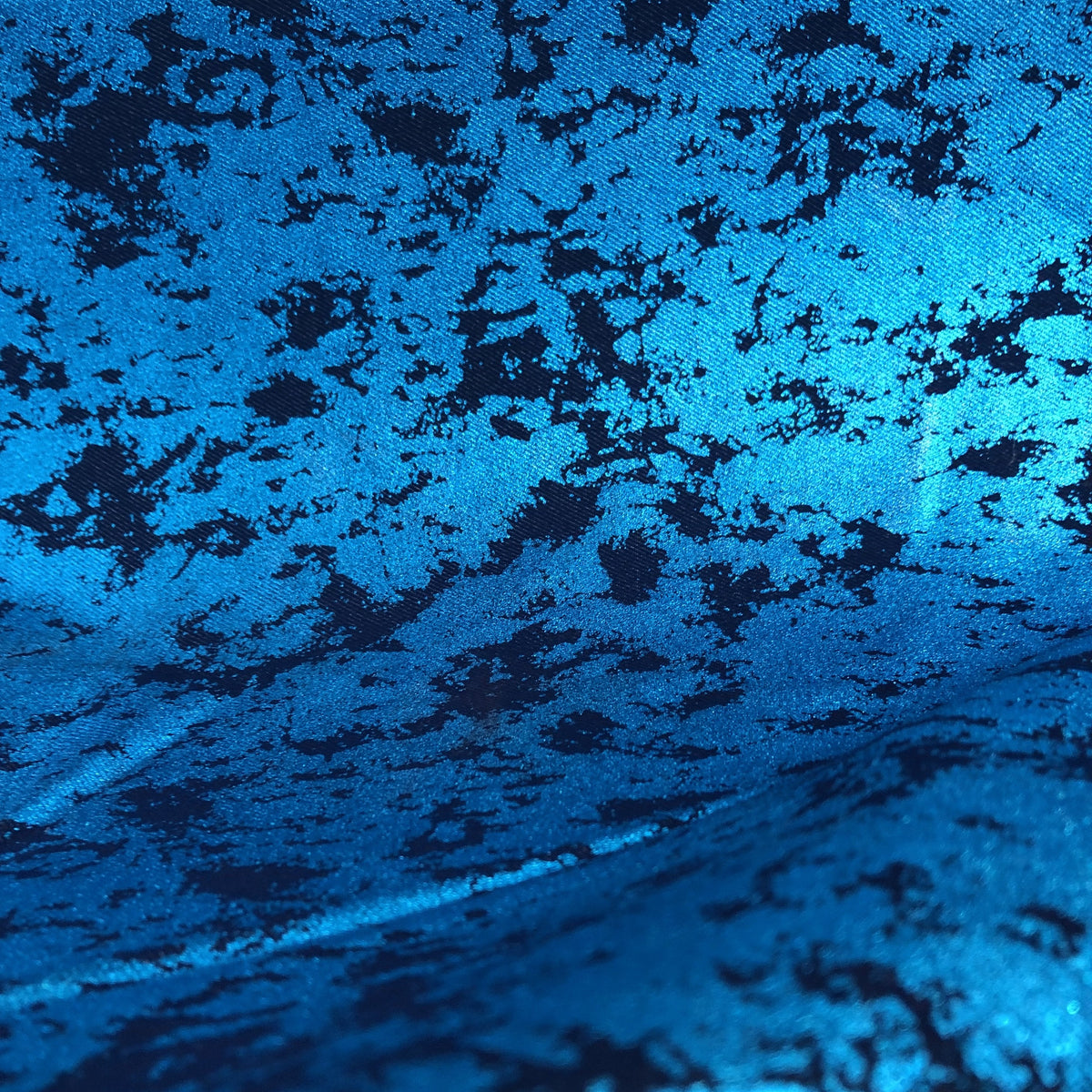 1 yard Jolt Foiled Stretch Faux Denim Fabric for Performance Costumes and Activewear 54” width