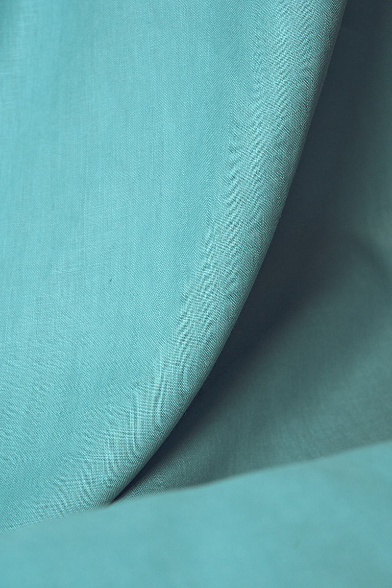 1 Yard Lagoon Pure Linen Fabric, Softened Midweight 5.5 oz 54 Inches Wide