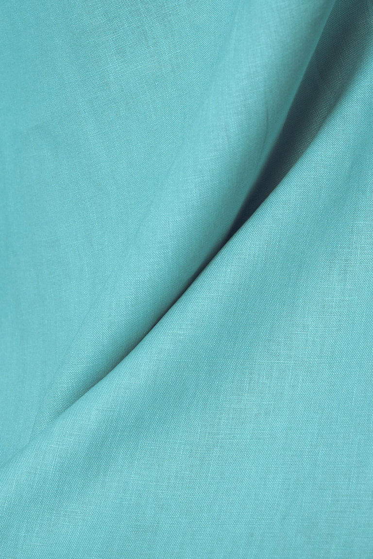 1 Yard Lagoon Pure Linen Fabric, Softened Midweight 5.5 oz 54 Inches Wide