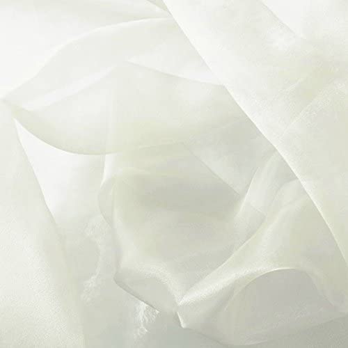 1 Yard Sparkle Crystal Sheer Organza Fabric, 60? Wide Shiny 100% Polyester Fabric for Fashion, Crafts, Decorations