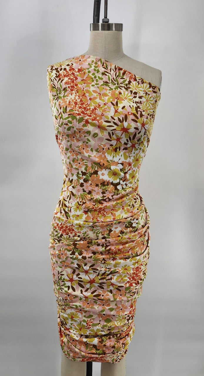 Rayon Gauze Lemon 1 Yard Lightweight 55/56" Apparel Fabric for Garments & Accessories