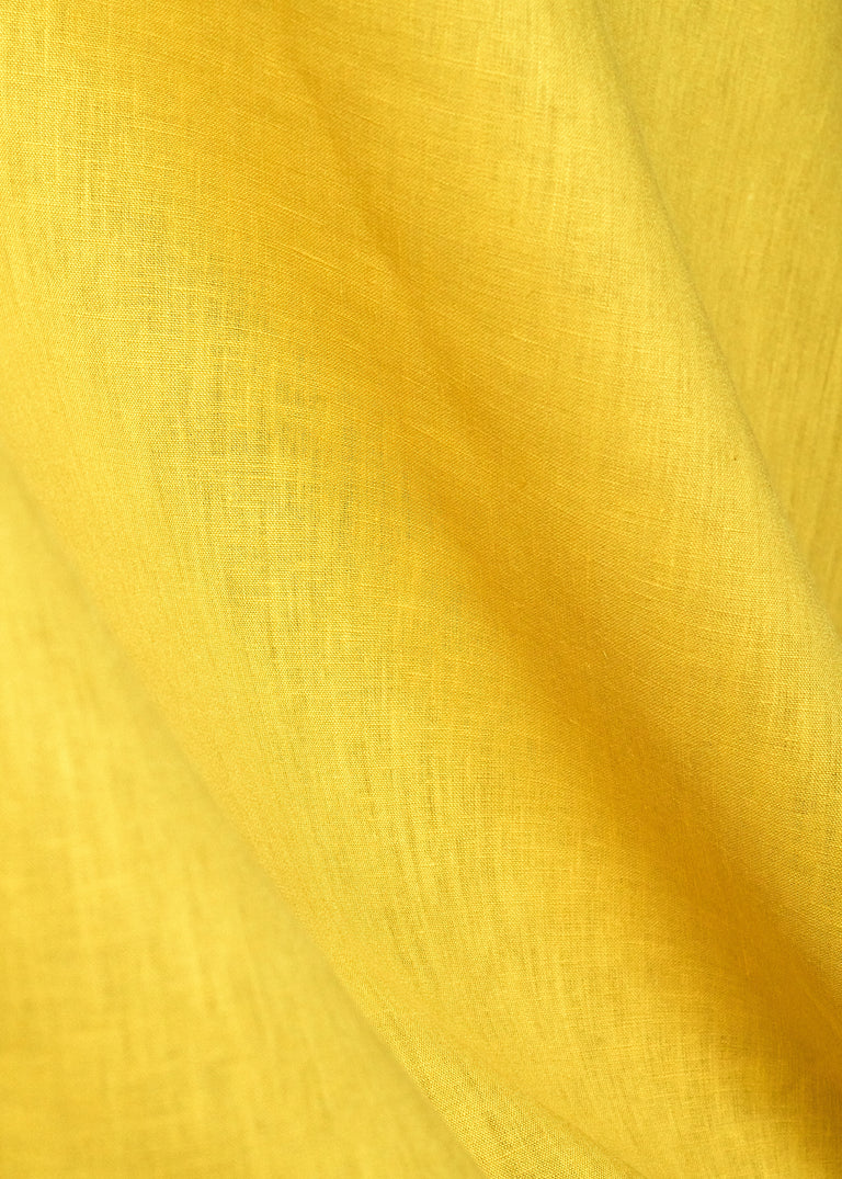 1 Yard Wheatgrass Pure Linen Fabric 5.5 oz, Softened Midweight 58 Inch Solid Weave