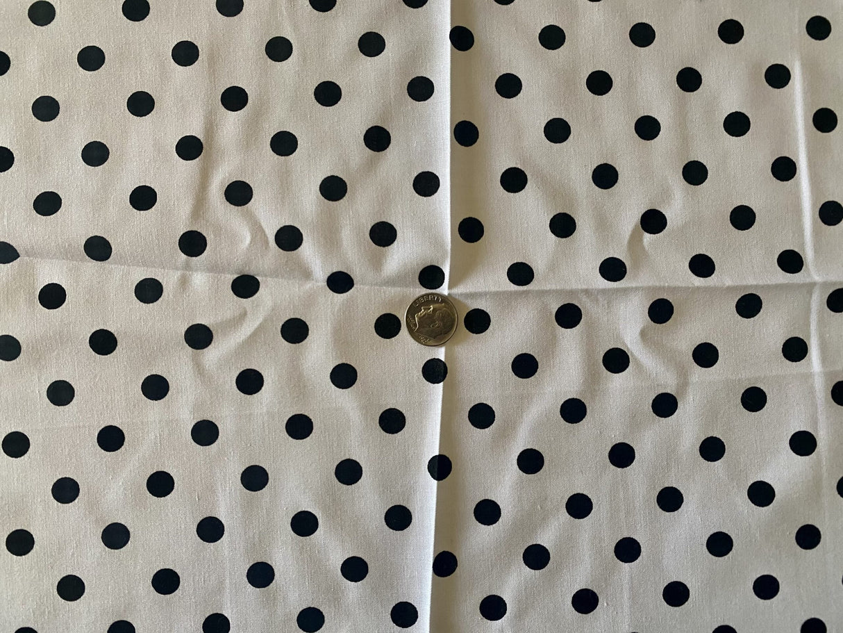 1 Yard Multi-Color Small Polka Dot Poly Cotton Fabric for Crafts Bedding Sewing Masks 60" Width