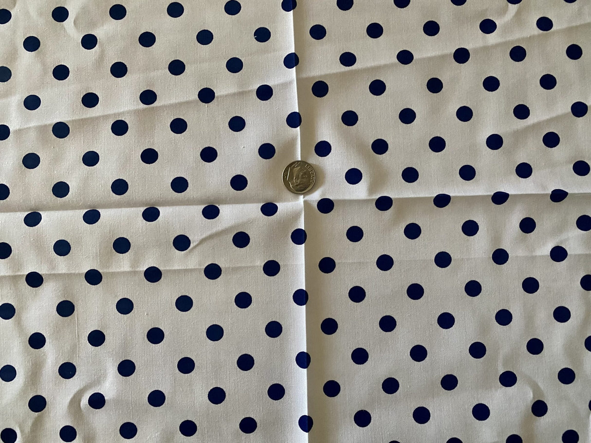 1 Yard Multi-Color Small Polka Dot Poly Cotton Fabric for Crafts Bedding Sewing Masks 60" Width