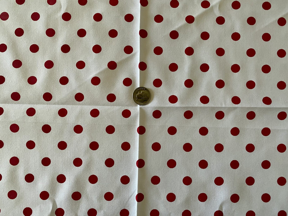 1 Yard Multi-Color Small Polka Dot Poly Cotton Fabric for Crafts Bedding Sewing Masks 60" Width