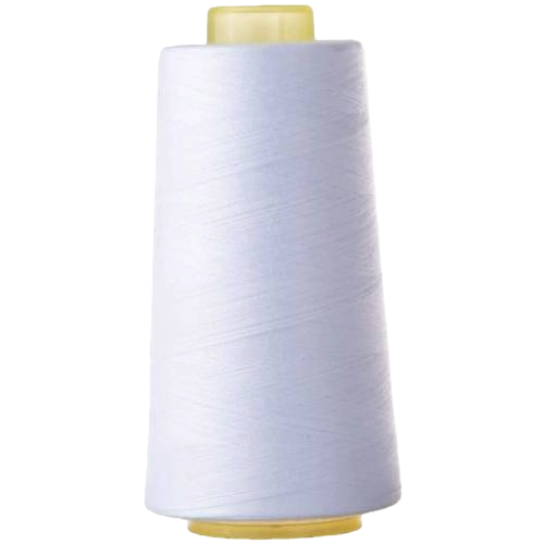 1 Pack of 6000 Yard White Spools Sewing Thread All Purpose 100% Spun Polyester Overlock Cone