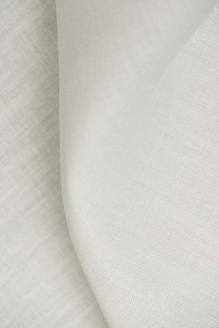 1 Yard Solid White Pure Linen Canvas Fabric 10.5 oz Durable 58 Inches Wide