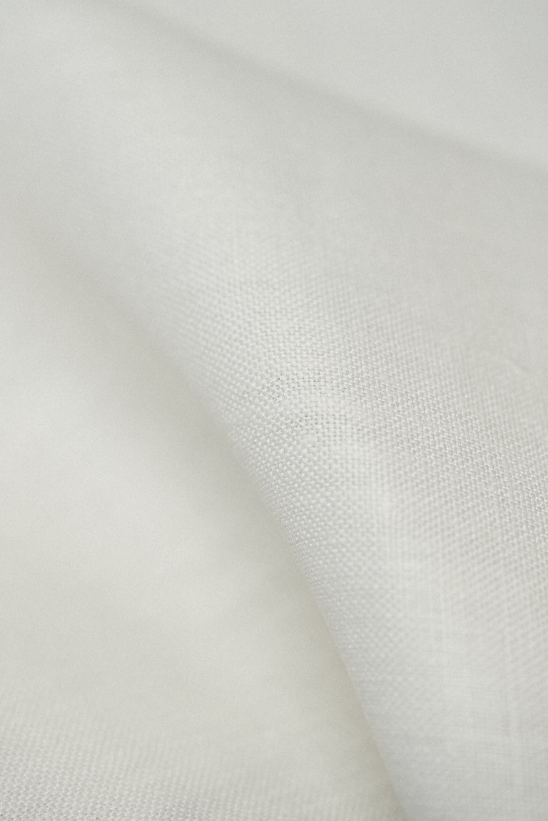 1 Yard Solid White Pure Linen Canvas Fabric 10.5 oz Durable 58 Inches Wide