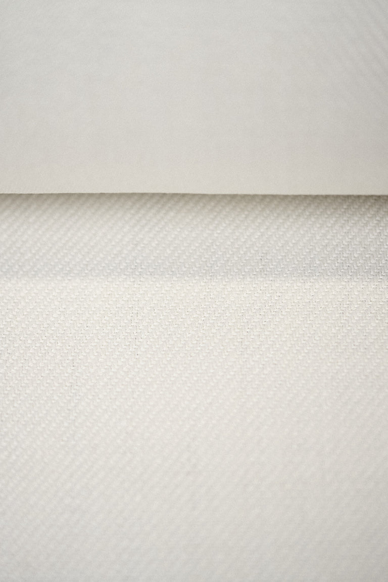 1 Yard Solid White Heavyweight Pure Linen Twill Fabric 18.5 oz Flat 54 Inches Wide