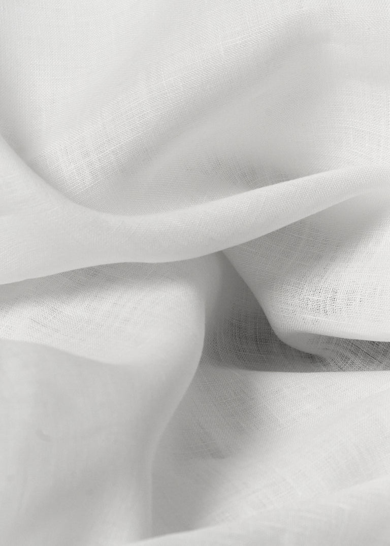 1 Yard Softened White Linen Fabric Lightweight Solid 58 Inches Wide for Sewing and Apparel