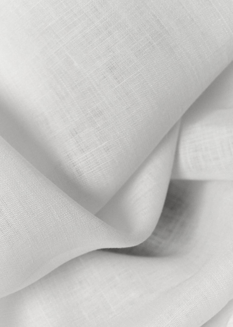 1 Yard Softened White Linen Fabric Lightweight Solid 58 Inches Wide for Apparel and Home Décor