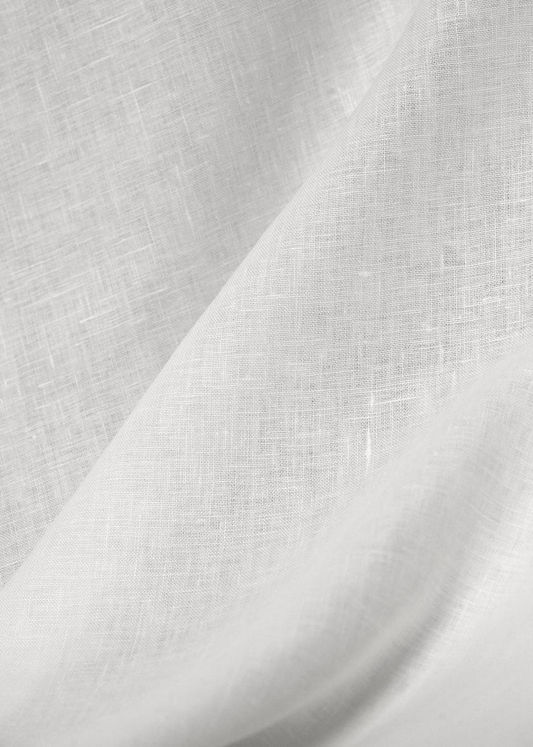 1 Yard Double Width White Pure Linen Fabric 5.5 oz 110 Inches Wide