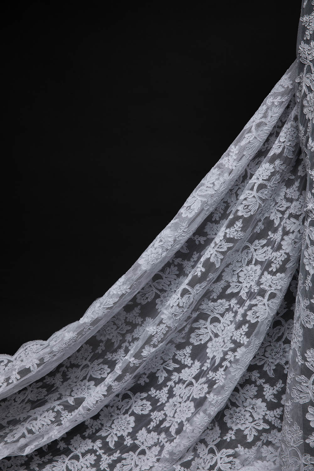 1 Yard Re-Embroidery Lace Fabric Cord Glorious Design Luxurious Texture 52/54" Wide