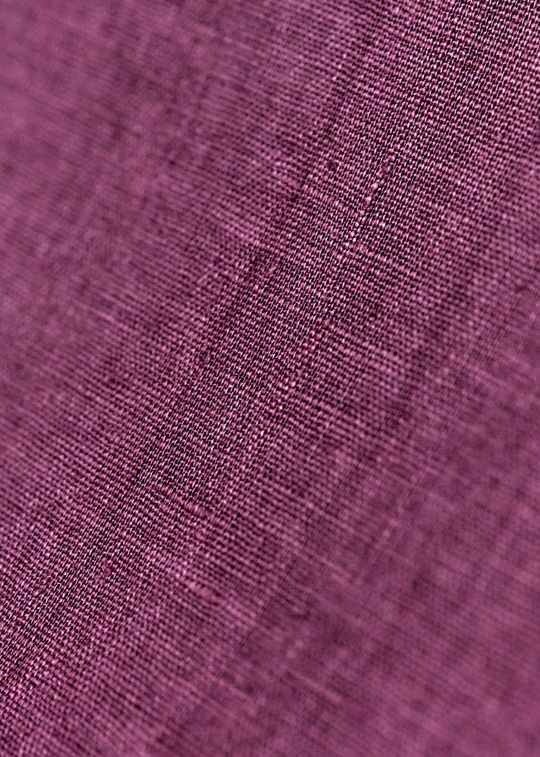 1 Yard Wild Berry Pure Linen Fabric, Midweight 5.5 oz Softened Solid Weave 58 Inch