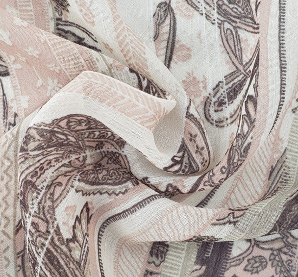 1 Yard Neutral Yoryu Chiffon Sheer Fabric, 58/60” Wide, Lightweight Polyester