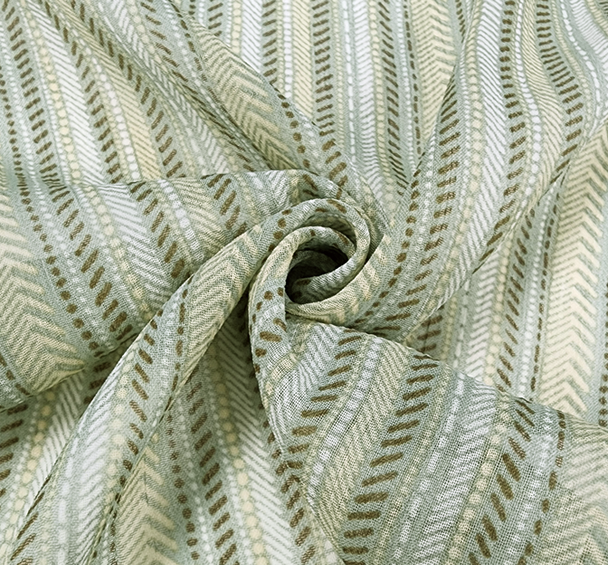 1 Yard Lightweight Laurel Green Sheer Chiffon Fabric, 58" Wide Polyester Apparel Material