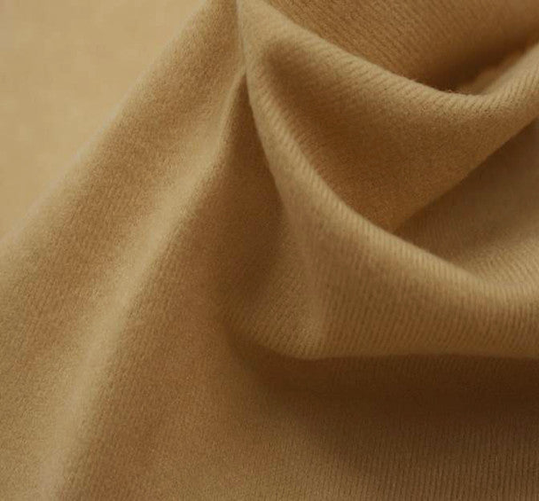 Alova Suede Beige Fabric, 58/60" Wide, 100% Polyester, Velvety & Durable, 1 yard