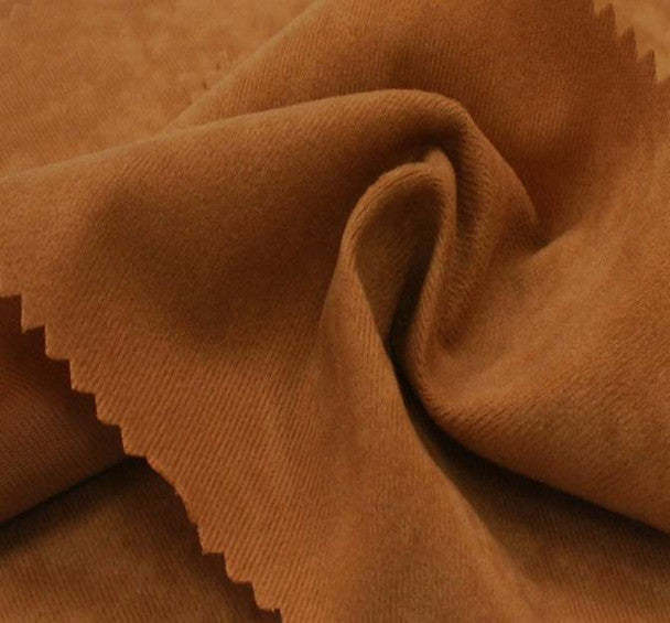 Burnt Orange Alova Suede Fabric, 58/60" Wide, 100% Polyester, Soft & Durable, 1 yard