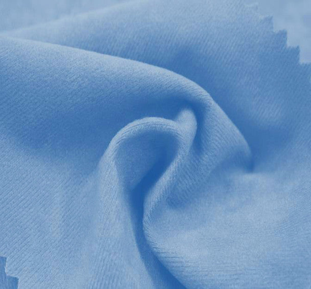 Alova Suede Copen Blue Fabric, 58/60" Wide, 100% Polyester, Durable Apparel Material 1 yard