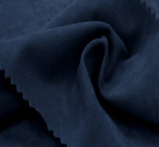 Suede Denim Blue Fabric, 58/60" Wide Alova Polyester Apparel Material 1 yard
