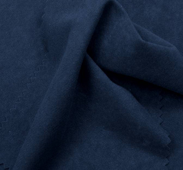Navy Alova Suede Fabric, 58/60" Wide, Soft & Durable Polyester Material for Apparel & Decor, 1 yard