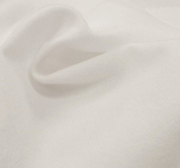 Optic White Alova Suede Fabric, 58/60" Wide, 100% Polyester, Soft & Durable, 1 yard