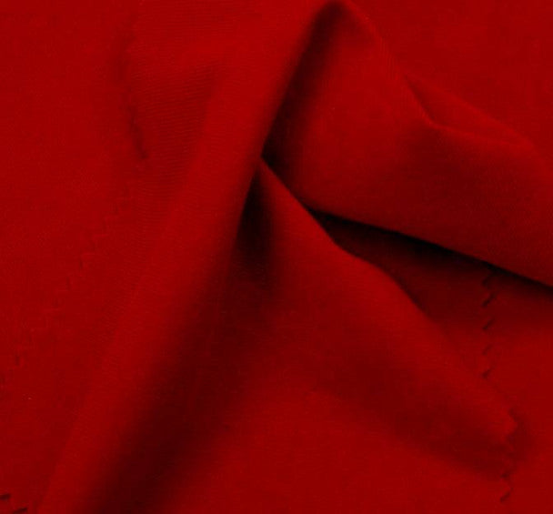 Rich Red Alova Suede Fabric, 58/60" Wide, 100% Polyester, Soft & Durable Apparel Material, 1 yard