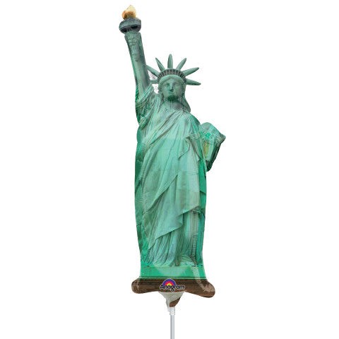 Anagram 14 Inch Statue of Liberty Foil Balloon Air Fill Only Patriotic Party Decor Accessory