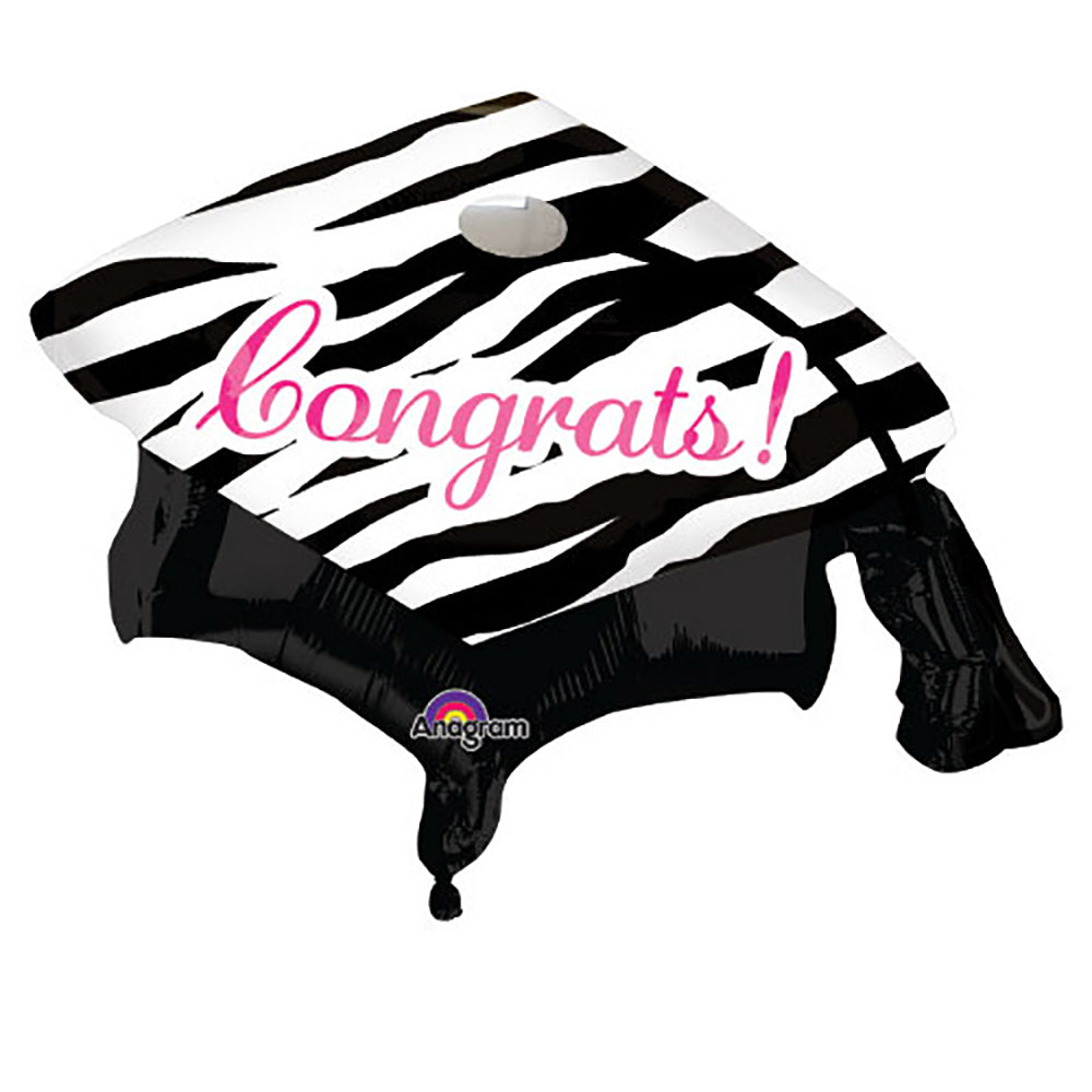 Anagram 31 Inch Congrats Graduation Cap Foil Balloon for Graduation Party Decorations