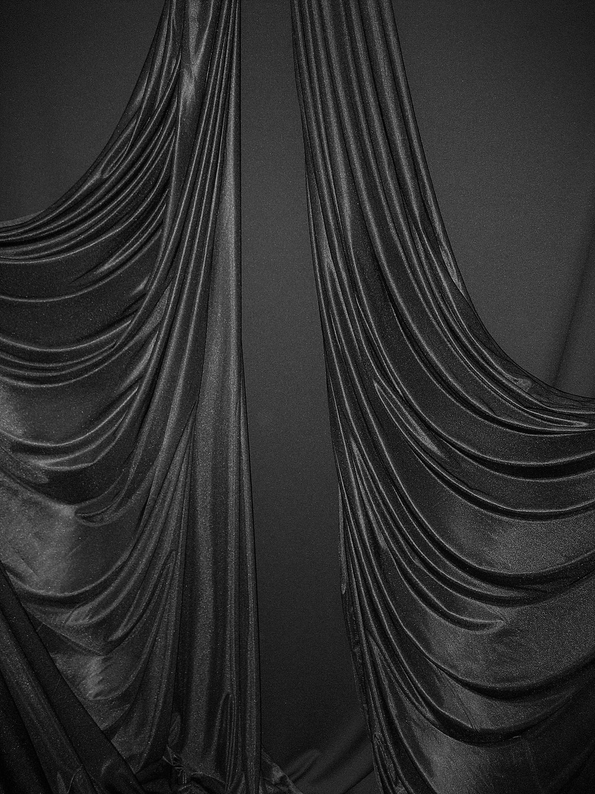 1 Yard Black Polyester Fabric For Featuring a Smooth Finish 108/120 Inch Wide