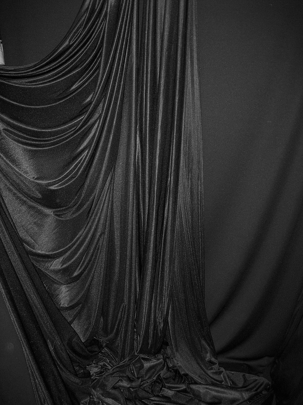 1 Yard Black Polyester Fabric For Featuring a Smooth Finish 108/120 Inch Wide