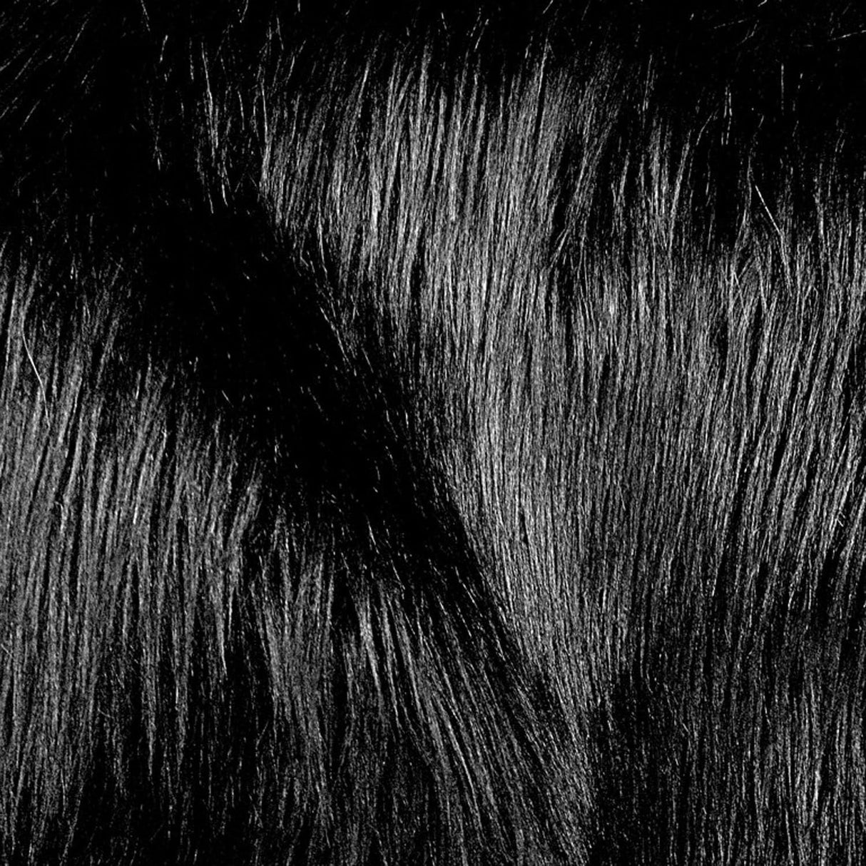 Black Faux Fur Fabric 1 Yard Luxury Shaggy Soft Decorative Craft Upholstery Home Décor