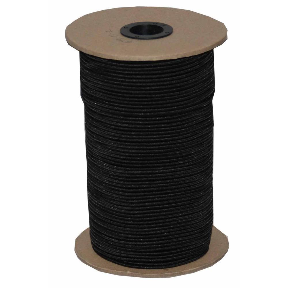 Made in USA 1/2" Black Knitted Elastic 144 Yard Roll for Face Masks, Apparel, DIY Projects