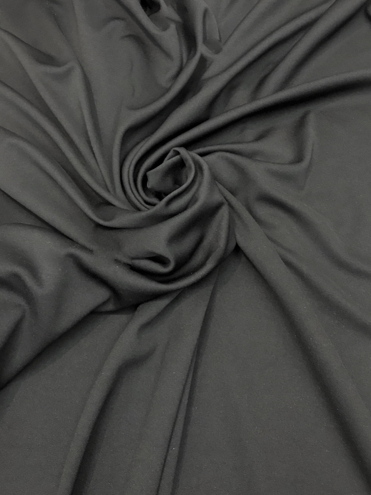Black Scuba Polyester Fabric - Black, 59"-60" Width