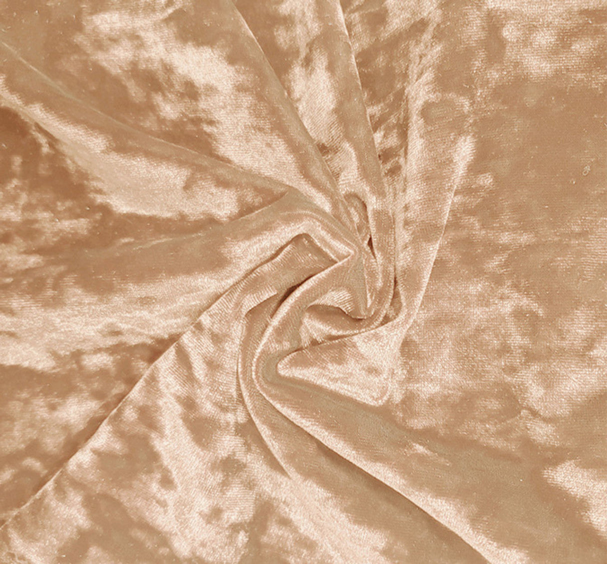 1 Yard Stretch Crushed Velvet Spandex Fabric, Blush, 58/60" Wide, Soft & Shiny Apparel Material