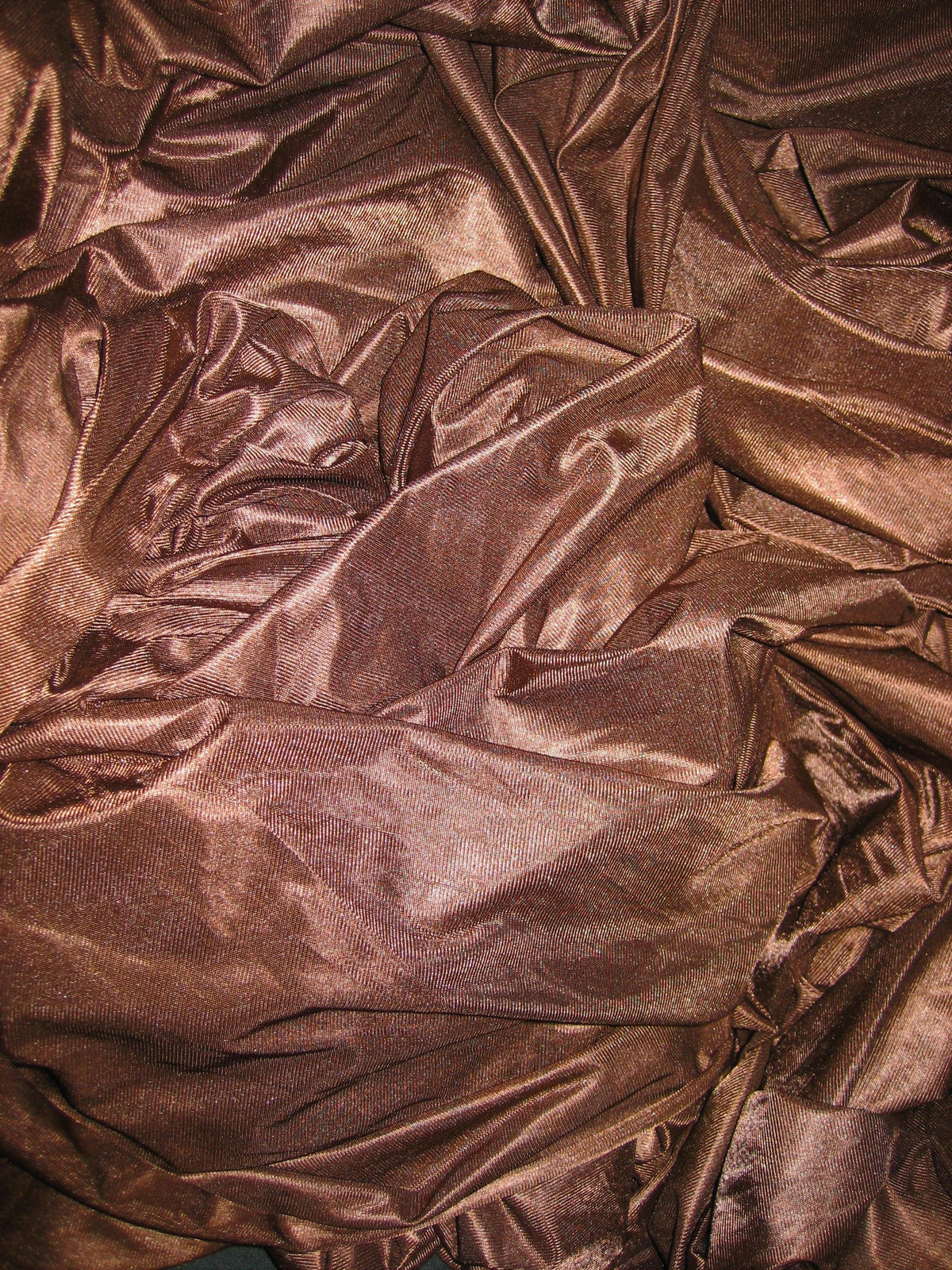 Low Stretch Brown Polyester Fabric - Brown, 108"-120" Width (1 Yard)