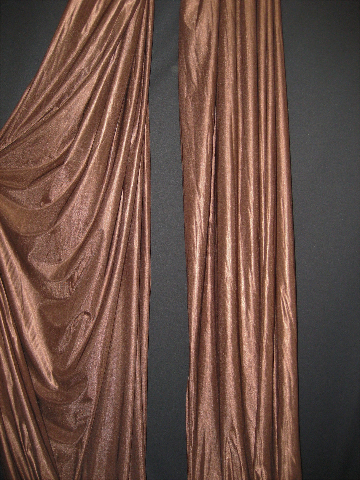 1 Yard Stretch Brown Polyester Fabric For Aerial Silks Hammocks Backdrops Crafts 108/120 Inch Wide