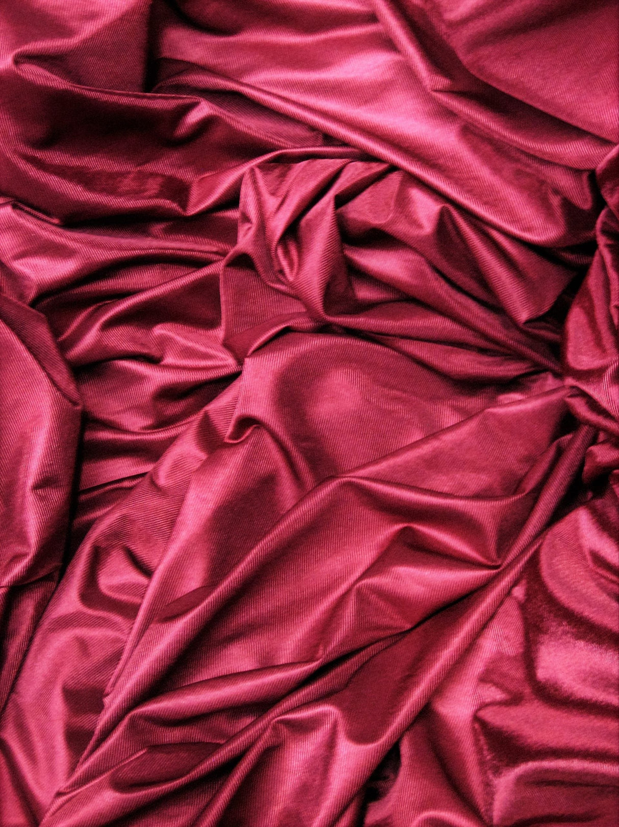 1 Yard Burgundy Tricot Polyester Fabric Low Stretch Denier For Crafts Silks Hammocks 108/120 Inch Wide