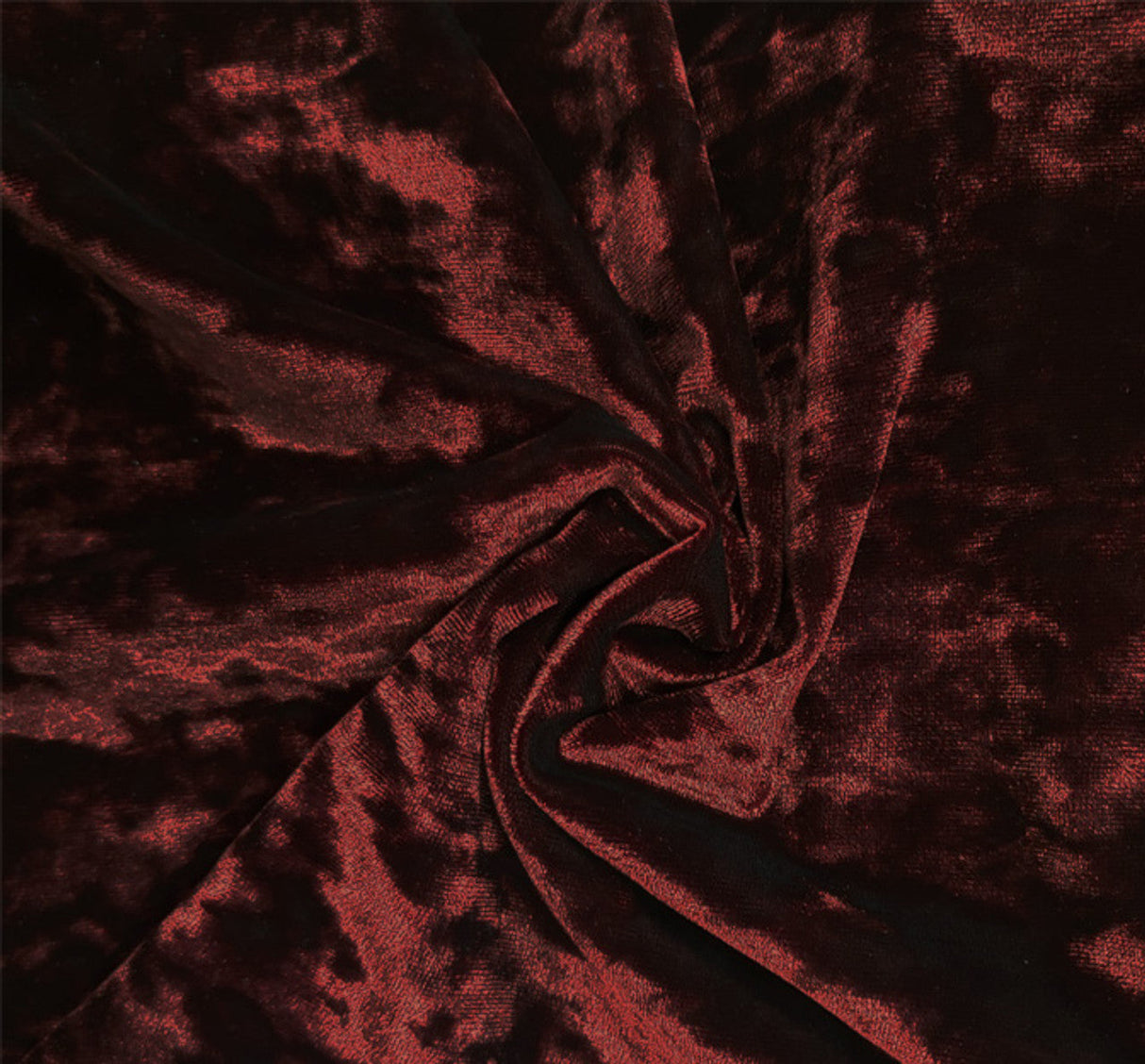 1 Yard Stretch Crushed Velvet Spandex Fabric Burgundy, 58/60" Wide, 90% Polyester 10% Spandex