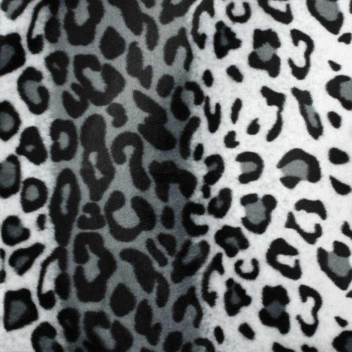 1 Yard Leopard Print Velboa Faux Fur 100% Polyester