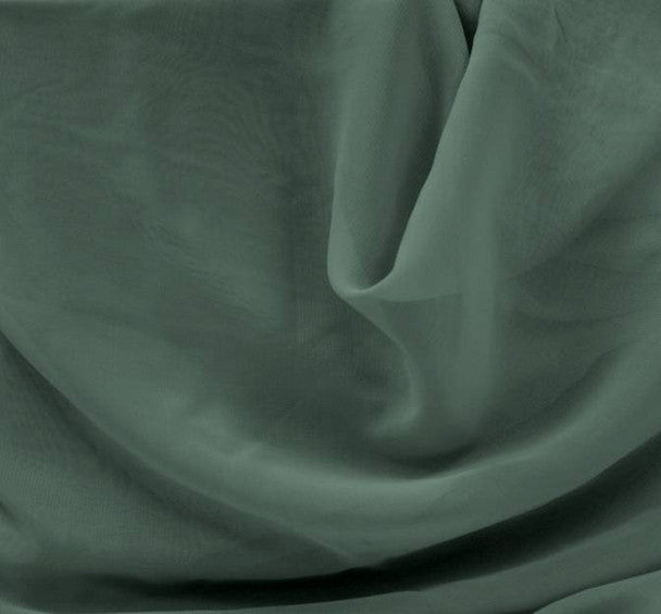 Chiffon Emerald Fabric Sheer Lightweight 100% Polyester, 58/60" Wide Elegant 1 Yard Apparel & Craft Fabric