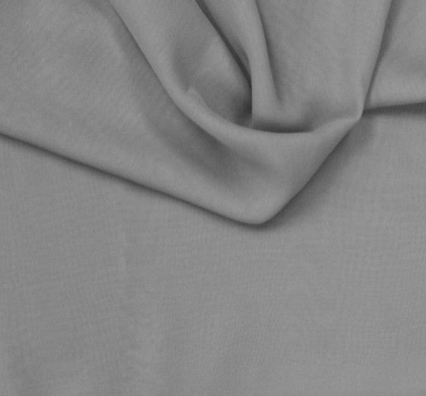 Chiffon Grey Fabric Sheer Lightweight 100% Polyester, 58/60" Wide Elegant Drape 1 Yard Apparel & Craft Fabric