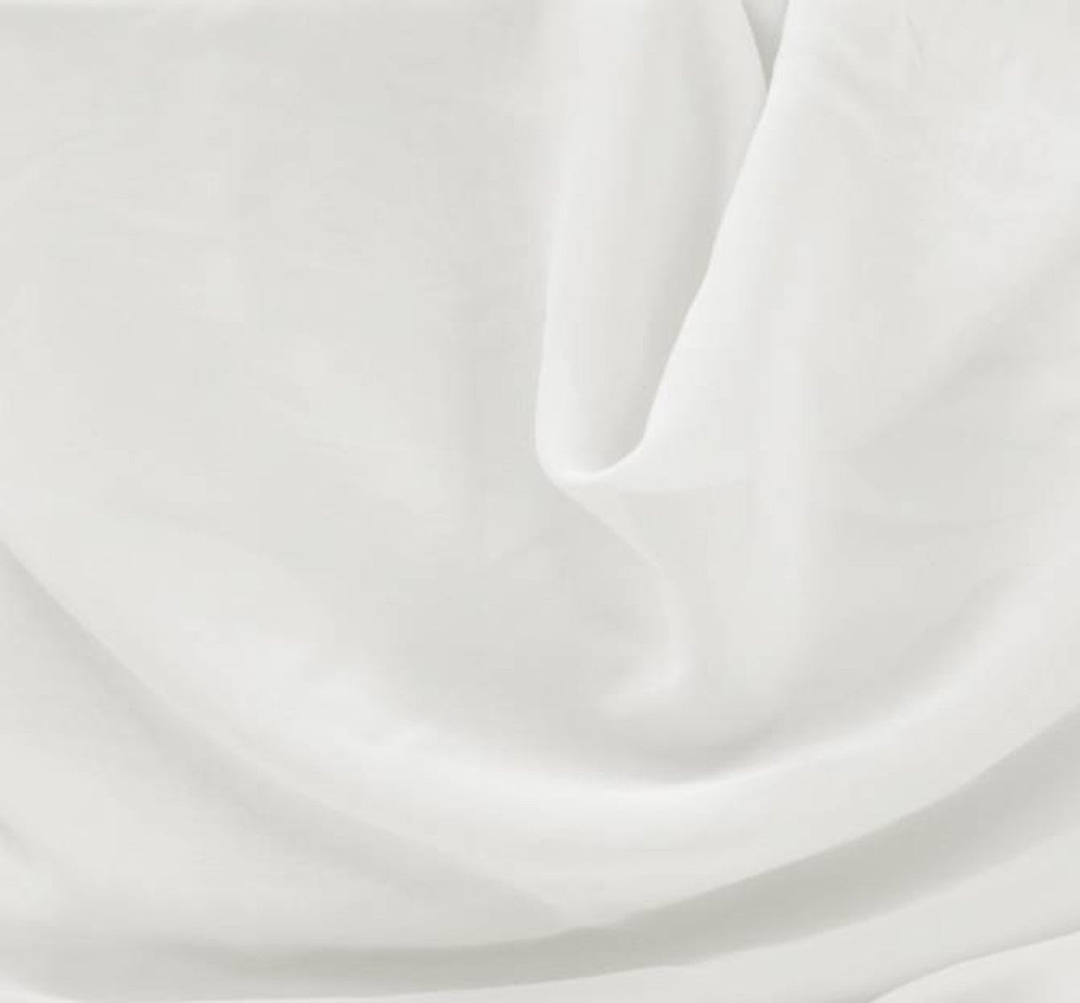 1 Yard White Hi Multi Chiffon Fabric 58/60" Wide Lightweight Sheer Polyester for Apparel & Décor