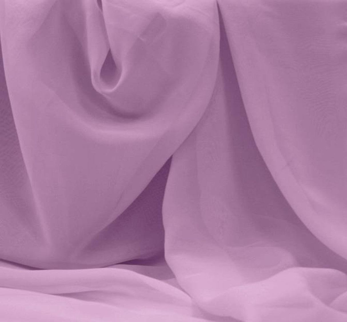 1 Yard Lilac Chiffon Fabric 58/60" Wide Lightweight Sheer Polyester for Apparel, Crafts & Décor