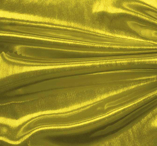 1 Yard Computer Foil Yellow Or Gold Fabric, 100% Polyester, 44/45" Wide, Lightweight Apparel & Dancewear Material