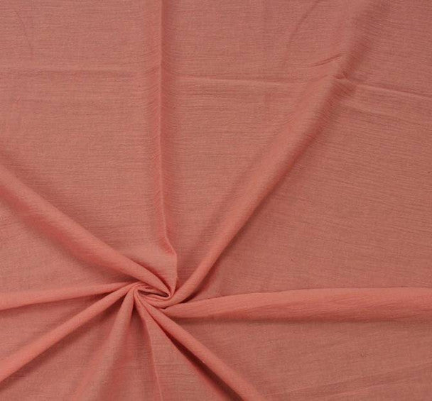 1 Yard Cotton Gauze Blush Fabric, 48/50" Wide 100% Cotton