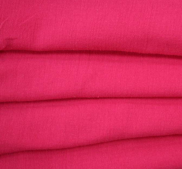1 Yard Cotton Gauze Fuschia Fabric, 48/50" Wide 100% Cotton