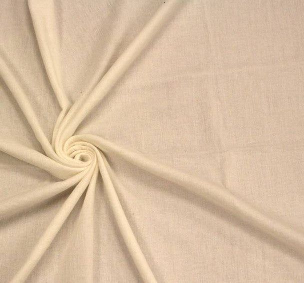 1 Yard Cotton Gauze Ivory Fabric, 48/50" Wide 100% Cotton