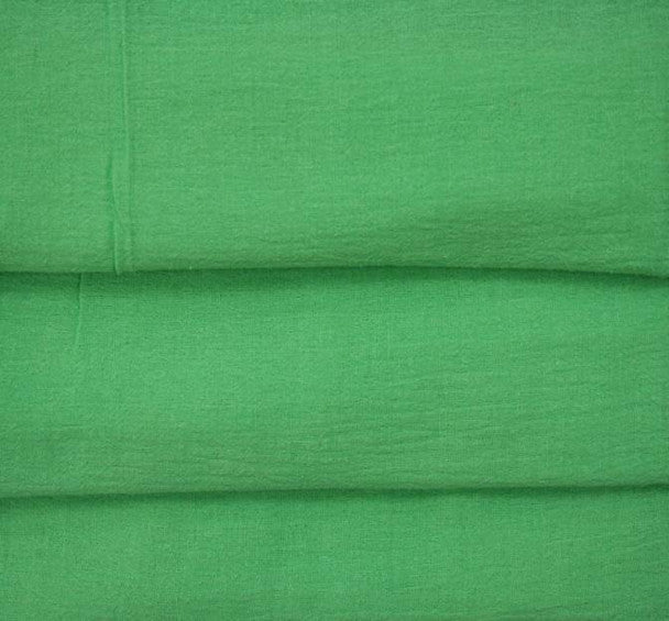 1 Yard Cotton Gauze Kelly Green Fabric, 48/50" Wide 100% Cotton
